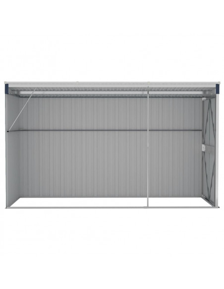 Capanno da Giardino a Parete Antracite 118x288x178 cm Acciaio