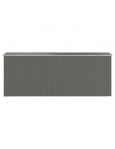 Capanno da Giardino Grigio Chiaro 192x523x223cm Acciaio Zincato