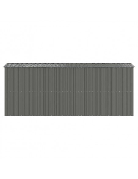Capanno da Giardino Grigio Chiaro 192x523x223cm Acciaio Zincato