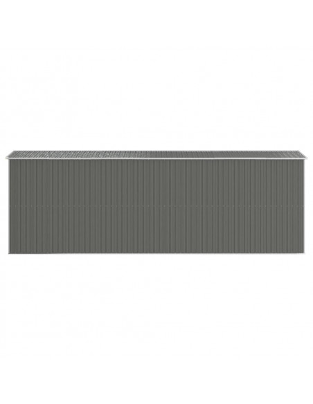 Capanno da Giardino Grigio Chiaro 192x606x223cm Acciaio Zincato