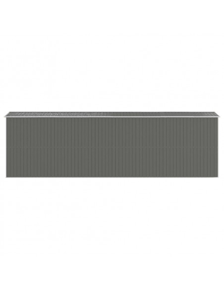 Capanno da Giardino Grigio Chiaro 192x689x223cm Acciaio Zincato