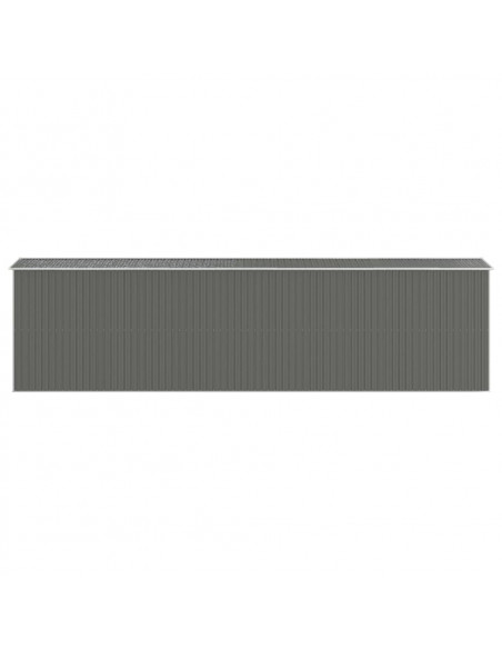 Capanno da Giardino Grigio Chiaro 192x772x223cm Acciaio Zincato
