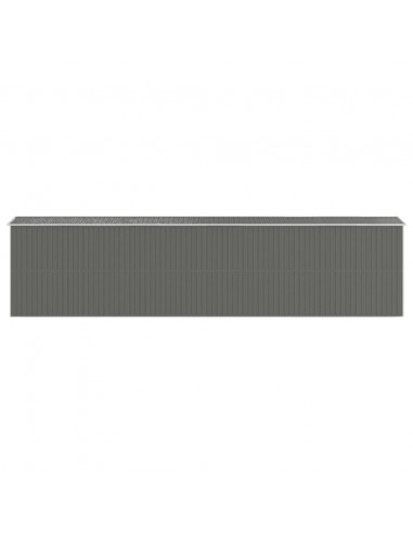 Capanno da Giardino Grigio Chiaro 192x855x223cm Acciaio Zincato