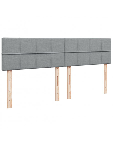 Giroletto a Molle con Materasso Grigio Chiaro180x200 cm Tessuto