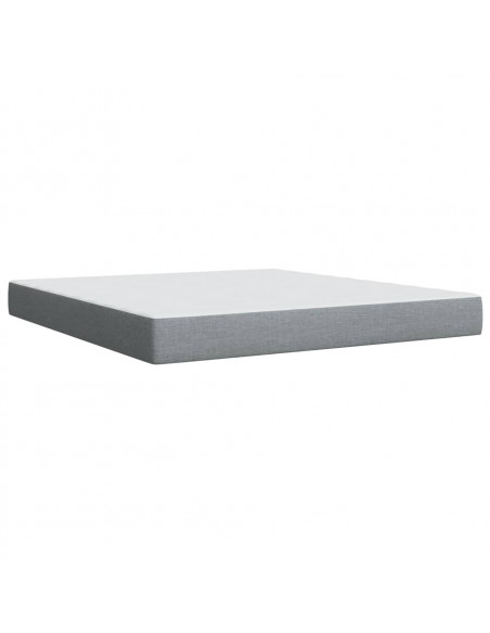 Giroletto a Molle con Materasso Grigio Chiaro180x200 cm Tessuto