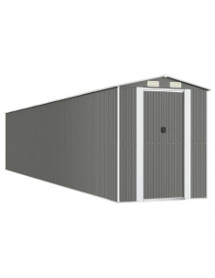 Capanno Giardino Grigio Chiaro 192x1021x223 cm Acciaio Zincato 2