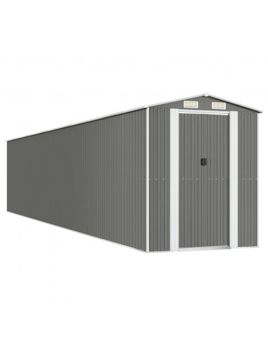 Capanno Giardino Grigio Chiaro 192x1021x223 cm Acciaio Zincato