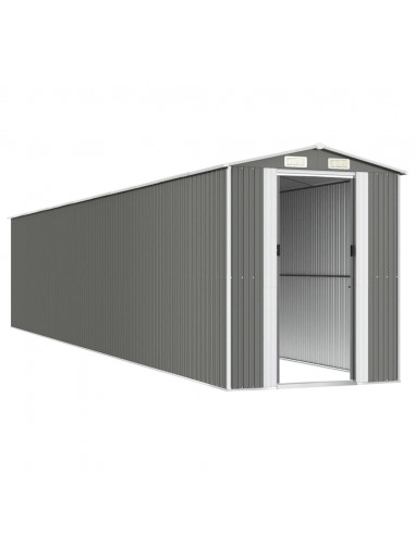 Capanno Giardino Grigio Chiaro 192x1021x223 cm Acciaio Zincato