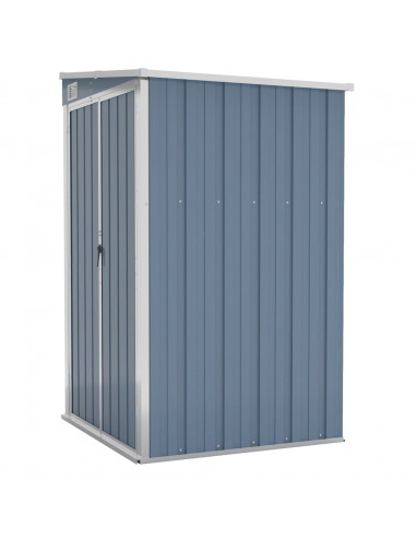 Capanno Giardino a Parete Grigio 118x100x178 cm Acciaio Zincato