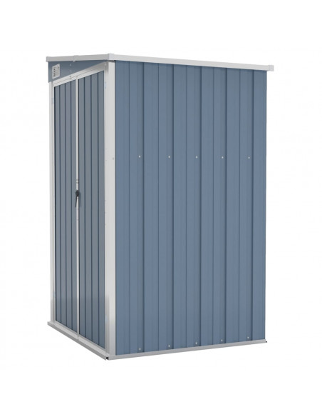 Capanno Giardino a Parete Grigio 118x100x178 cm Acciaio Zincato