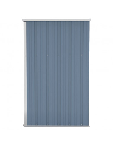 Capanno Giardino a Parete Grigio 118x100x178 cm Acciaio Zincato