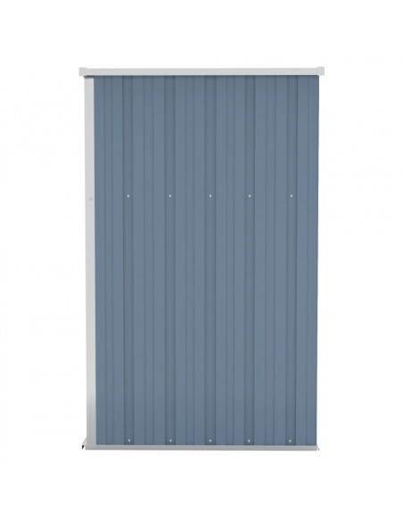 Capanno Giardino a Parete Grigio 118x100x178 cm Acciaio Zincato