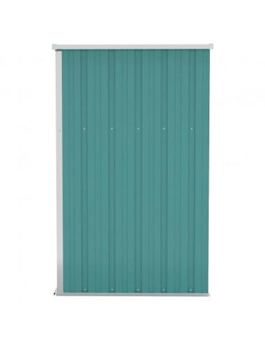 Capanno Giardino a Parete Verde 118x100x178 cm Acciaio Zincato