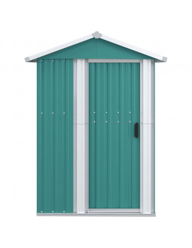 Capanno da Giardino Verde 126x97,5x177 cm Acciaio Zincato