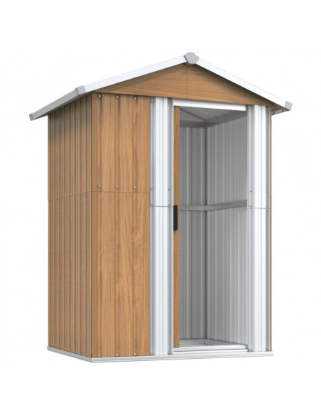 Capanno da Giardino Marrone 126x97,5x177 cm Acciaio Zincato
