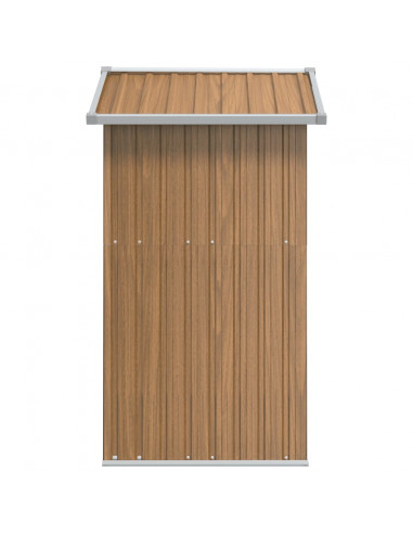 Capanno da Giardino Marrone 126x97,5x177 cm Acciaio Zincato