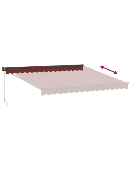 Tenda da Sole Retrattile Manuale Bordò 400x300 cm