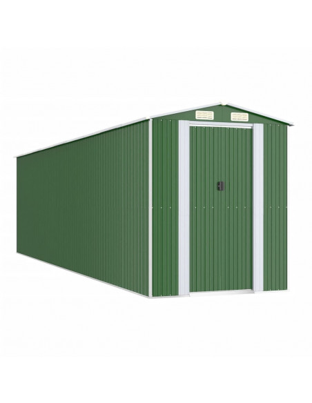 Capanno da Giardino Verde 192x772x223 cm Acciaio Zincato