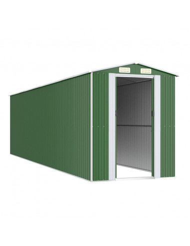 Capanno da Giardino Verde 192x772x223 cm Acciaio Zincato