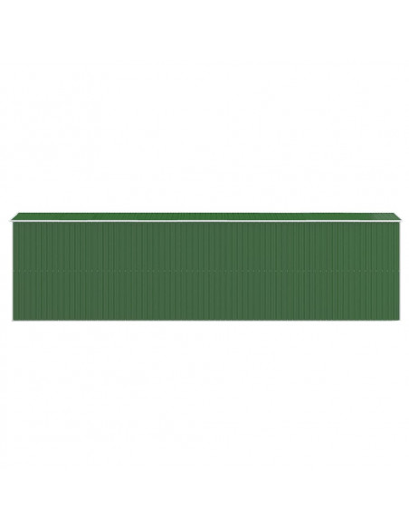 Capanno da Giardino Verde 192x772x223 cm Acciaio Zincato