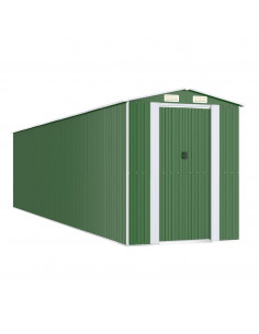 Capanno da Giardino Verde 192x855x223 cm Acciaio Zincato 2