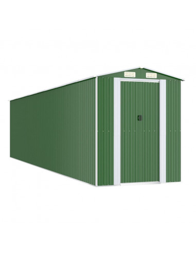 Capanno da Giardino Verde 192x855x223 cm Acciaio Zincato