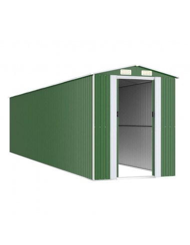 Capanno da Giardino Verde 192x855x223 cm Acciaio Zincato