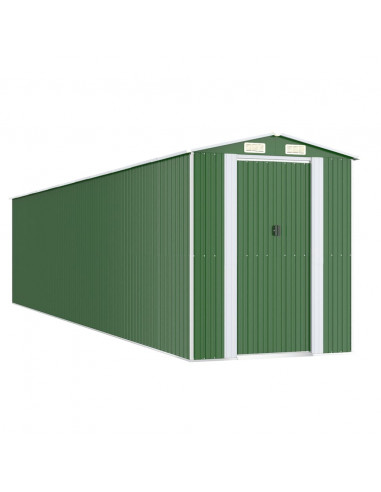 Capanno da Giardino Verde 192x938x223 cm Acciaio Zincato