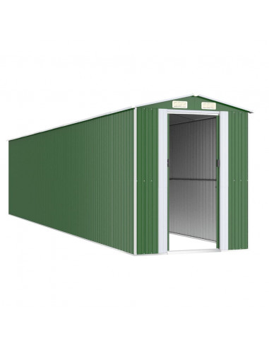 Capanno da Giardino Verde 192x938x223 cm Acciaio Zincato