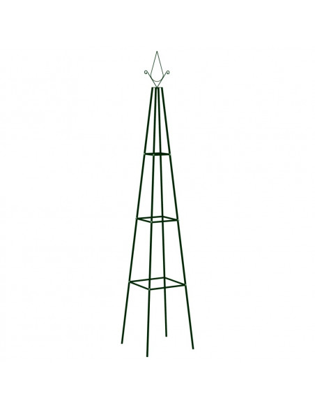 Supporti per Piante 2 pz Verde Scuro 35x35x195 cm in Ferro