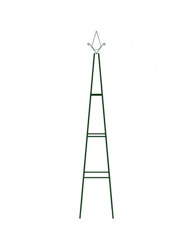 Supporti per Piante 2 pz Verde Scuro 35x35x195 cm in Ferro