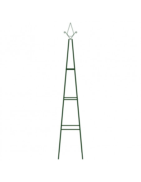 Supporti per Piante 2 pz Verde Scuro 35x35x195 cm in Ferro
