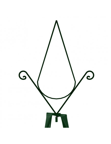 Supporti per Piante 2 pz Verde Scuro 35x35x195 cm in Ferro