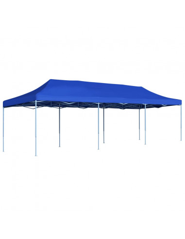 Gazebo Pieghevole Pop-Up 3x9 m Blu