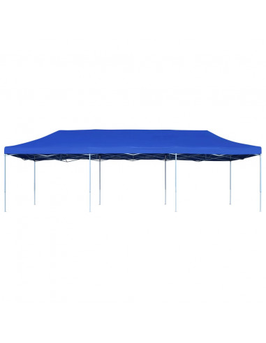 Gazebo Pieghevole Pop-Up 3x9 m Blu