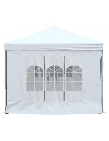 Tenda per Feste Pieghevole con Pareti Laterali Bianco 3x6 m
