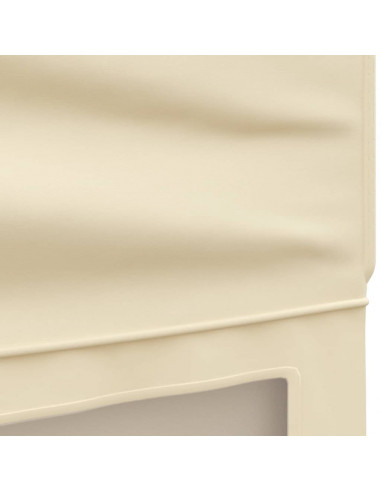 Tenda per Feste Pieghevole con Pareti Laterali Crema 3x6 m