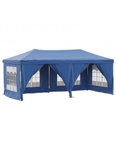 Tenda per Feste Pieghevole con Pareti Laterali Blu 3x6 m