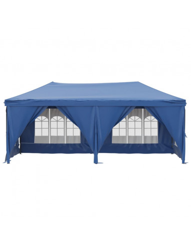 Tenda per Feste Pieghevole con Pareti Laterali Blu 3x6 m