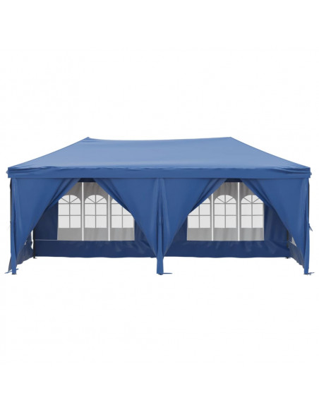 Tenda per Feste Pieghevole con Pareti Laterali Blu 3x6 m