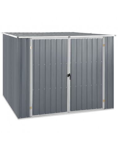 Capanno da Giardino Grigio 195x198x159 cm in Acciaio Zincato