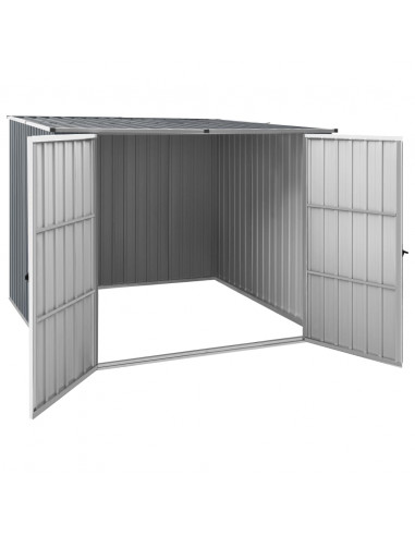 Capanno da Giardino Grigio 195x198x159 cm in Acciaio Zincato