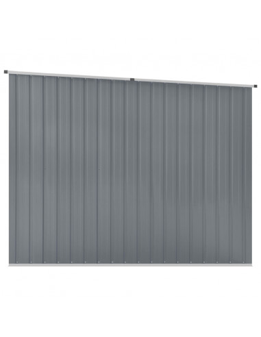 Capanno da Giardino Grigio 195x198x159 cm in Acciaio Zincato