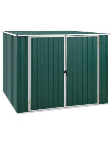 Capanno da Giardino Verde 195x198x159 cm in Acciaio Zincato