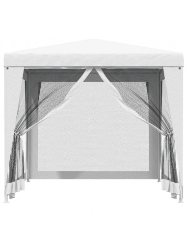 Tendone per Feste con 4 Pareti in Rete 2,5x2,5 m Bianco