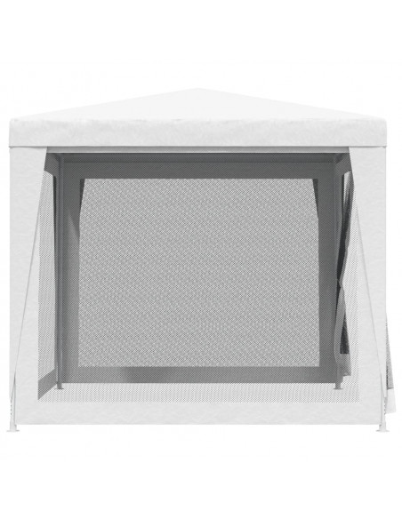 Tendone per Feste con 4 Pareti in Rete 2,5x2,5 m Bianco