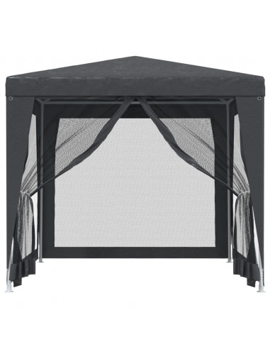 Tenda per Feste con 4 Pareti in Rete Antracite 2,5x2,5 m HDPE