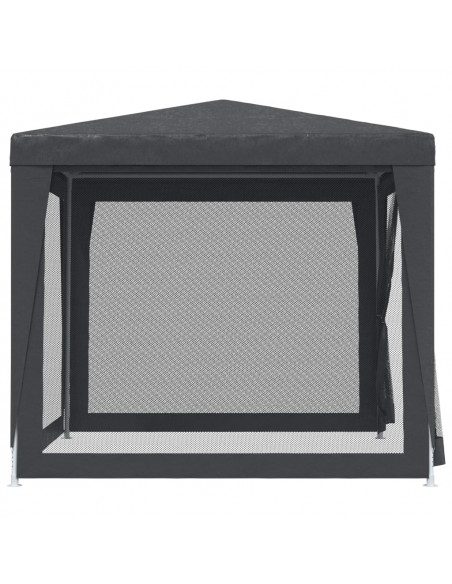 Tenda per Feste con 4 Pareti in Rete Antracite 2,5x2,5 m HDPE