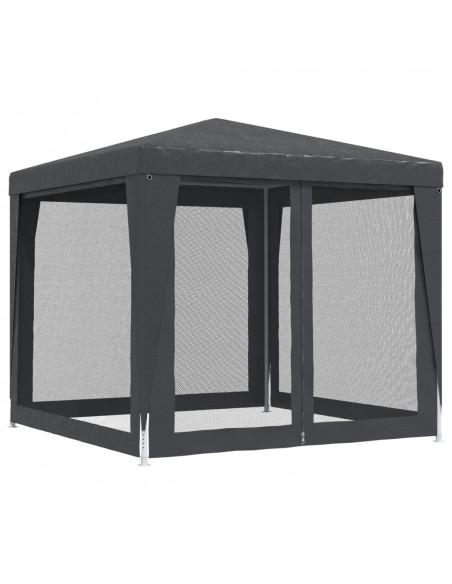 Tenda per Feste con 4 Pareti in Rete Antracite 2,5x2,5 m HDPE