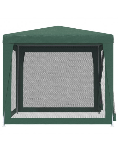 Tenda per Feste 4 Pareti Laterali in Rete Verde 2,5x2,5m HDPE